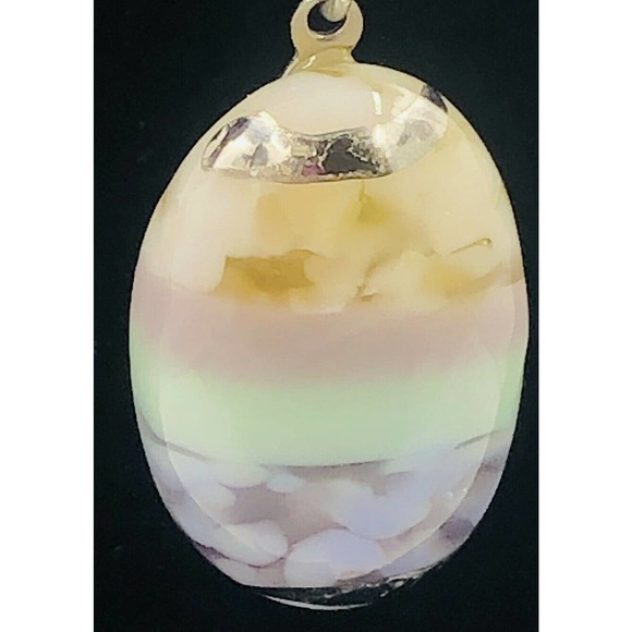 LAMPWORK GLASS EARRINGS Multicolor Dangle Drop - Picture 5 of 8